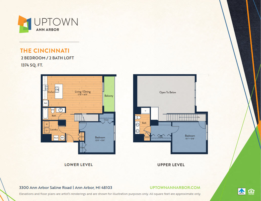 The Cincinnati Loft floor plan